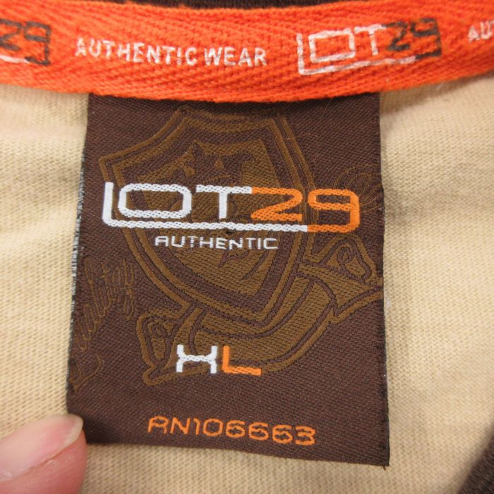 古着通販 XL☆古着 LOT29 7分袖 ビンテージ Tシャツ メンズ 00年代 00s