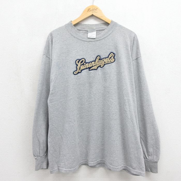 00s 長袖Tシャツ ライネンクーゲル グレー メンズXL相当 | 古着