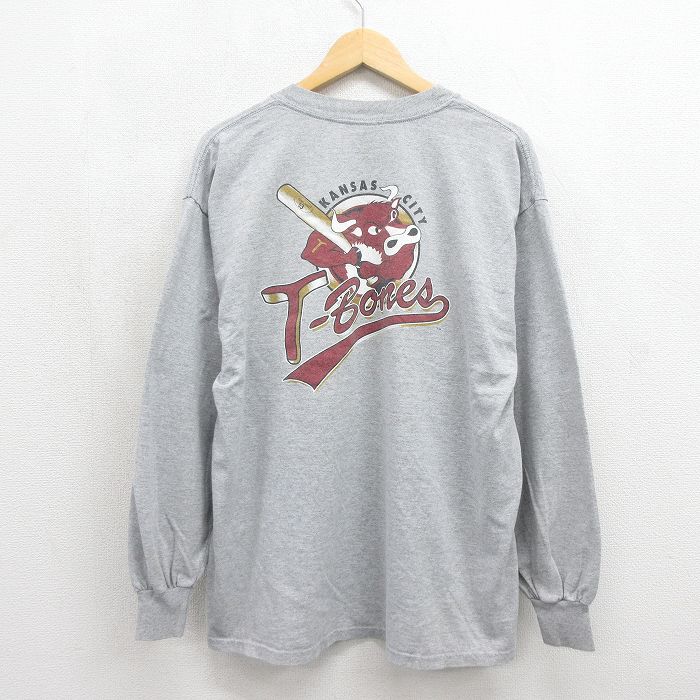00s 長袖Tシャツ カンザスシティ グレー メンズXL相当 | 古着