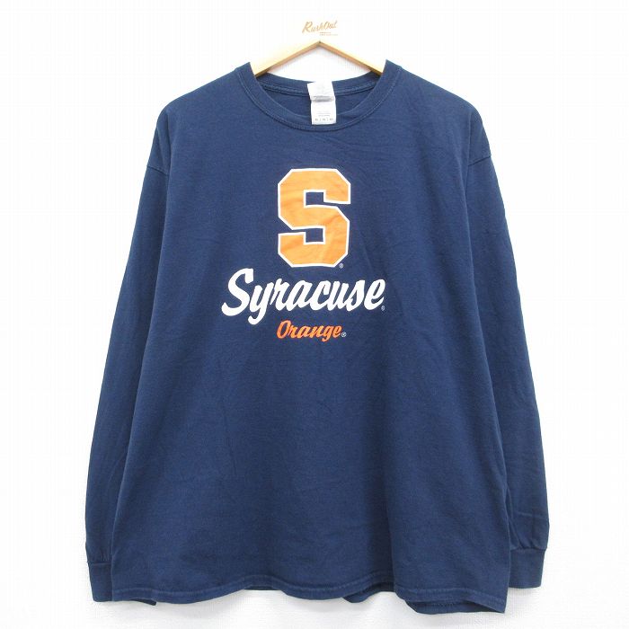 00s 長袖Tシャツ シラキュース オレンジ XL | 古着