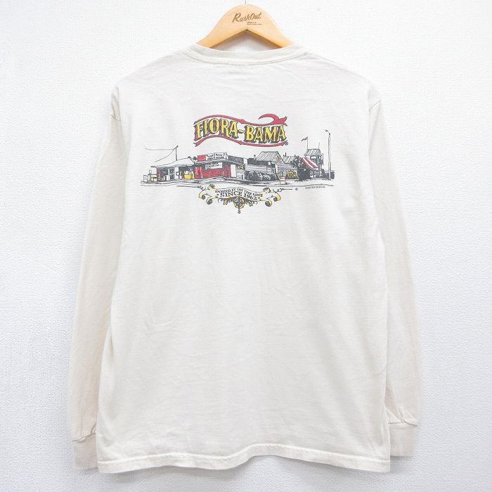 00s 長袖Tシャツ FLORA BAMA 生成り ベージュ L | 古着