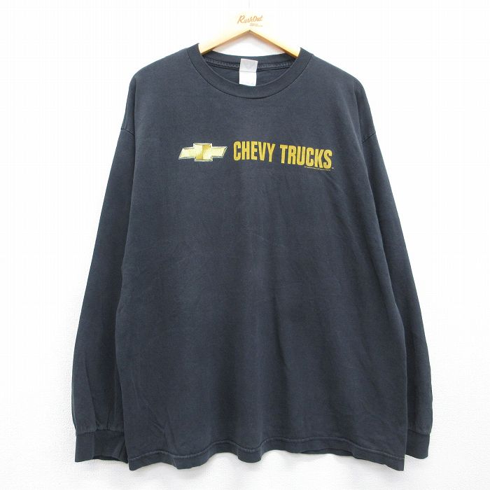 00s 長袖Tシャツ CHEVY TRUCKSプリント ブラック メンズXL相当 | 古着