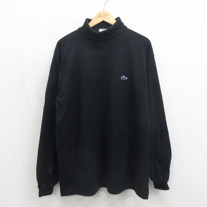 ラコステ 90s 長袖Tシャツ ワンポイントロゴ ブラック メンズXL相当 | 古着