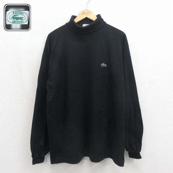 ラコステ 90s 長袖Tシャツ ワンポイントロゴ ブラック メンズXL相当 | 古着
