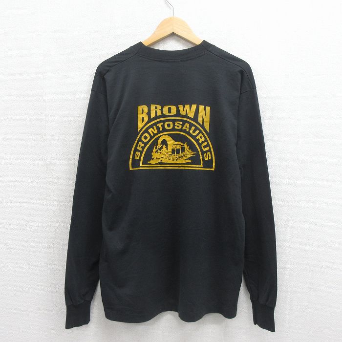 フルーツオブザルーム 90s 長袖Tシャツ ショベルカー ブラック メンズXL相当 | 古着