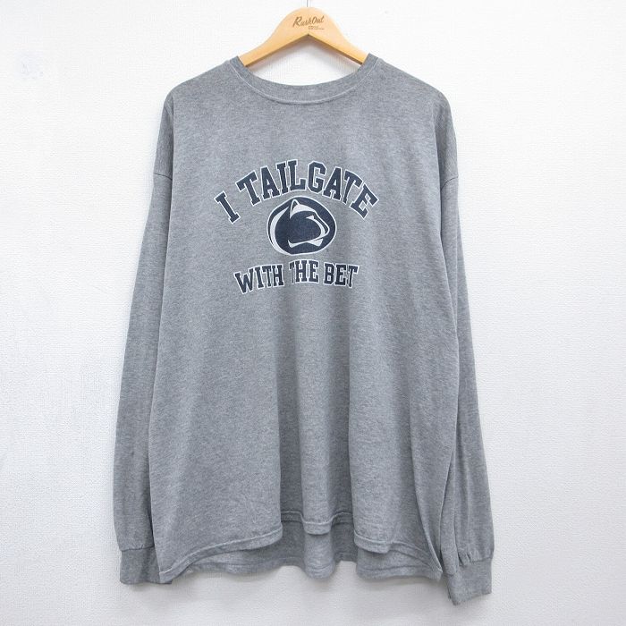 長袖Tシャツ ニタニーライオンズ グレー メンズXL相当 | 古着