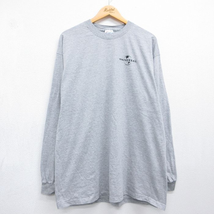 ヘインズ 00s 長袖Tシャツ ユニバーサル グレー メンズXL相当 | 古着
