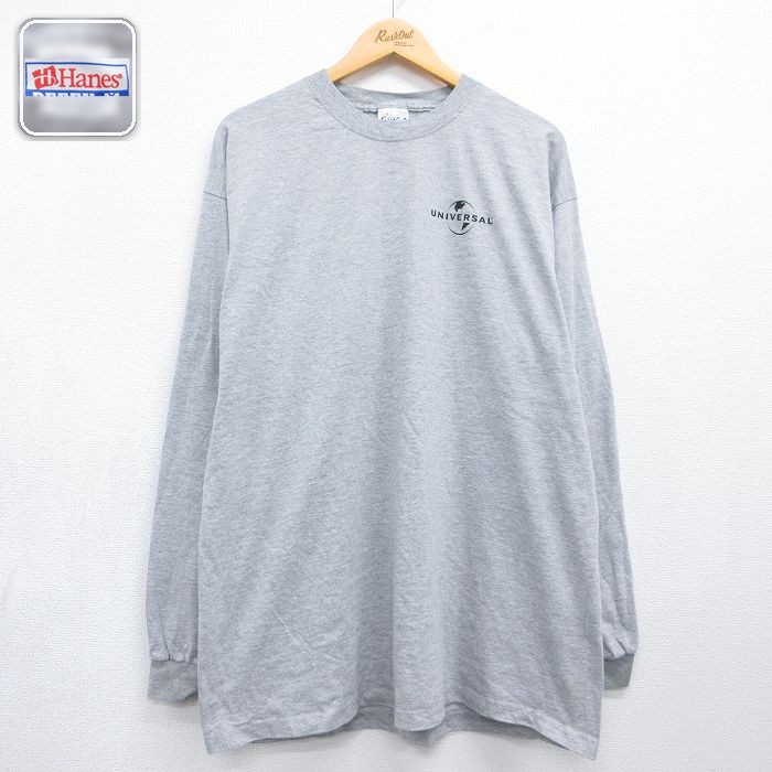 ヘインズ 00s 長袖Tシャツ ユニバーサル グレー メンズXL相当 | 古着