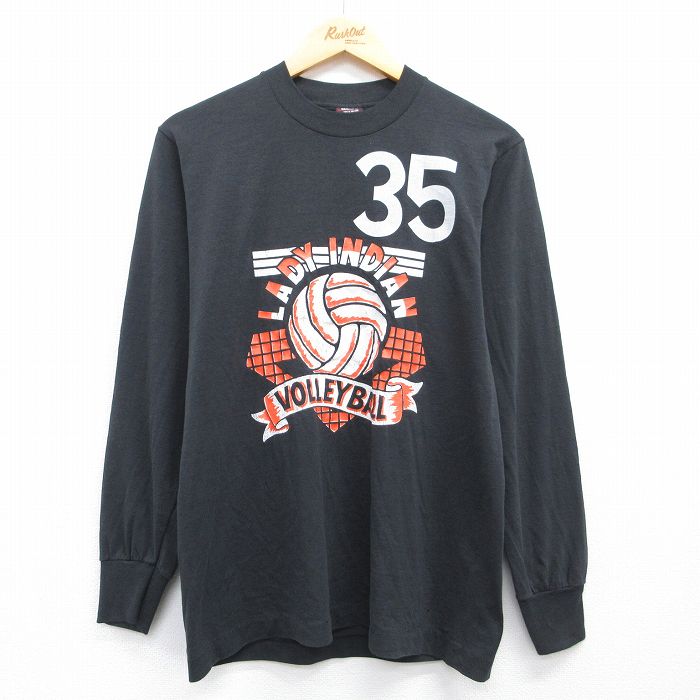 フルーツオブザルーム 90s 長袖Tシャツ バレーボール ブラック メンズM相当 | 古着