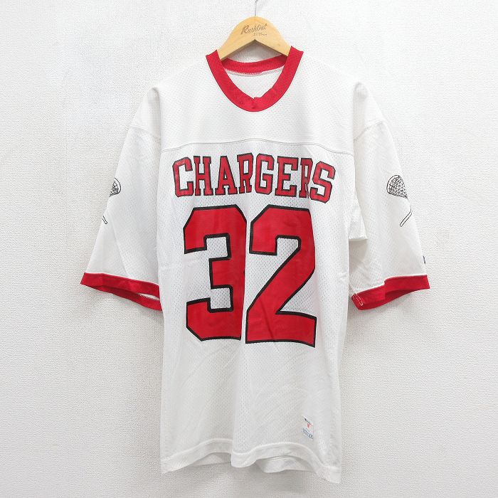チャンピオン 80s 半袖Tシャツ チャージャーズ ホワイト メンズM相当 | 古着