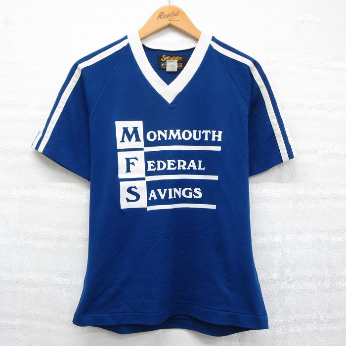 スイングスター 80s 半袖Tシャツ MFS ブルー メンズM相当 | 古着