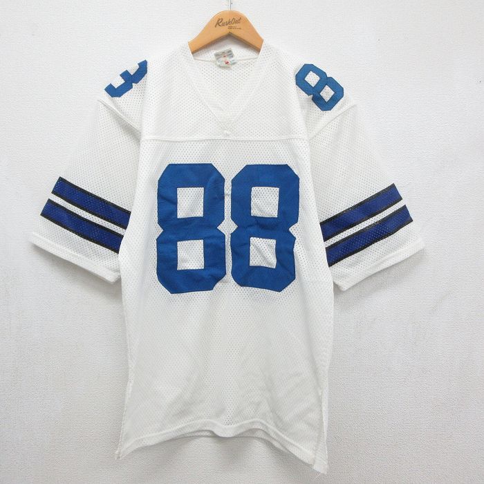 90s 半袖Tシャツ NFLメッシュ地 ホワイト メンズM相当 | 古着