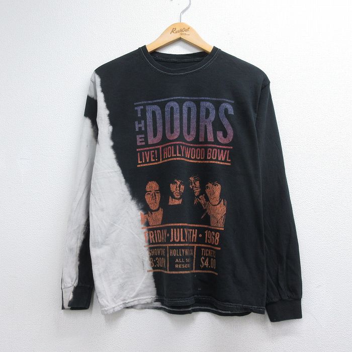 長袖ロックTシャツ ドアーズプリント ブラック メンズM相当 | 古着