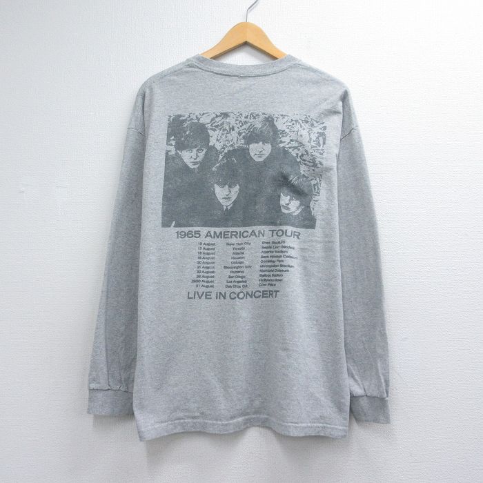 ビートルズ 長袖Tシャツ 霜降り グレー メンズXL相当 | 古着