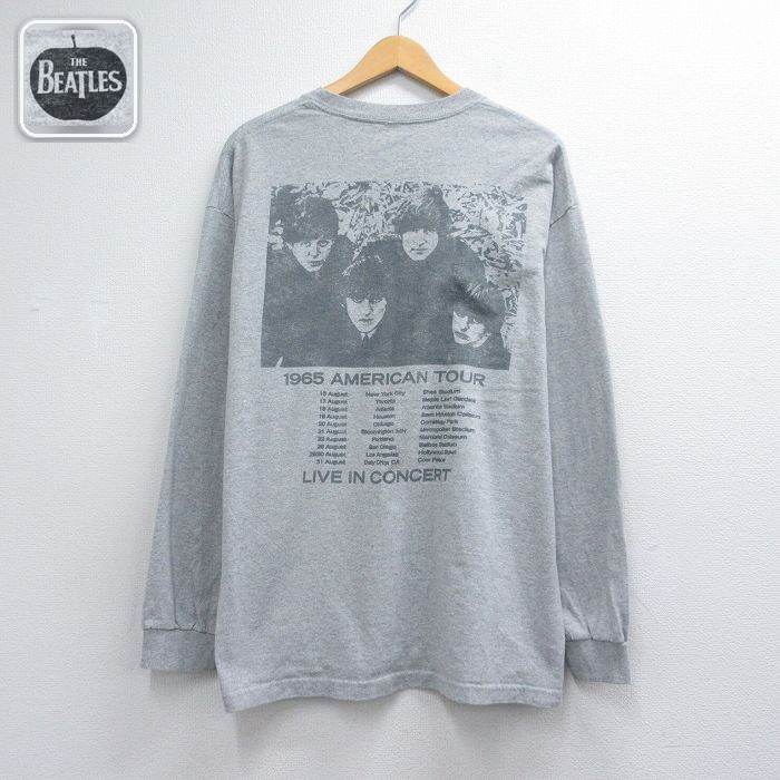 ビートルズ 長袖Tシャツ 霜降り グレー メンズXL相当 | 古着
