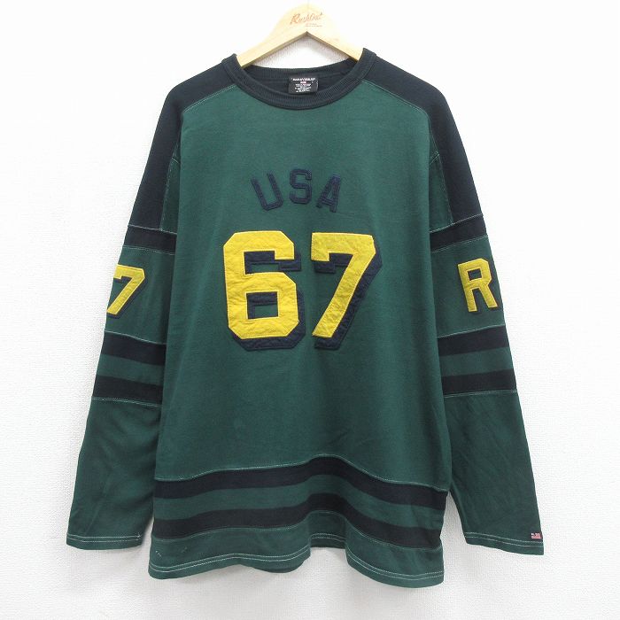 ラルフローレン 長袖Tシャツ グリーン メンズXL相当 | 古着