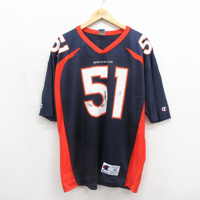 チャンピオン 90s 半袖Tシャツ デンバーブロンコス ネイビー メンズXL相当 | 古着
