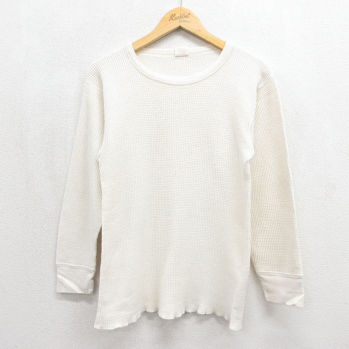 80s 長袖Tシャツ ベージュ メンズM相当 | 古着