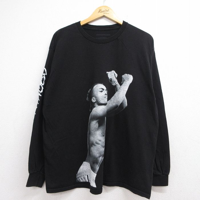 XXXテンタシオン 長袖Tシャツ ブラック メンズXL相当 | 古着
