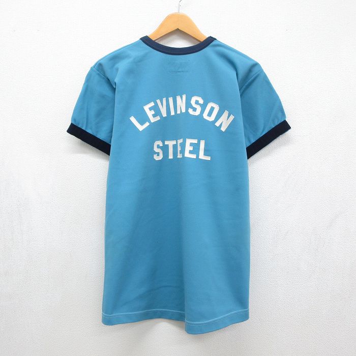 70s 半袖Tシャツ STEEL ライトブルー メンズL相当 | 古着