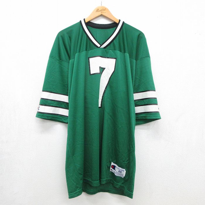 チャンピオン 90s 長袖Tシャツ NFLニューヨークジェッツ グリーン メンズXL相当 | 古着