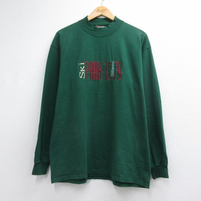 オニータ 90s 長袖Tシャツ スキー グリーン メンズXL相当 | 古着