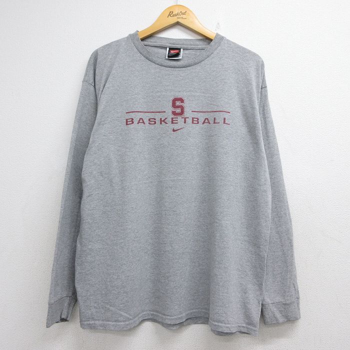 ナイキ 00s 長袖Tシャツ バスケットボール グレー メンズXL相当 | 古着