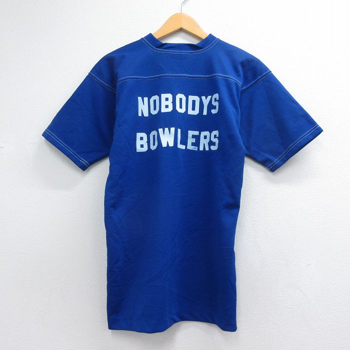 80s 半袖Tシャツ ボウラーズ ブルー メンズM相当 | 古着
