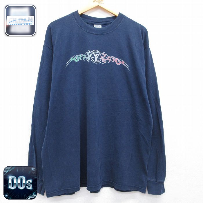 00s 長袖Tシャツ COSSABOOM ネイビー メンズXL相当 | 古着