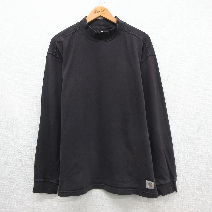カーハート 長袖Tシャツ ワンポイントロゴ ブラック メンズXL相当 | 古着