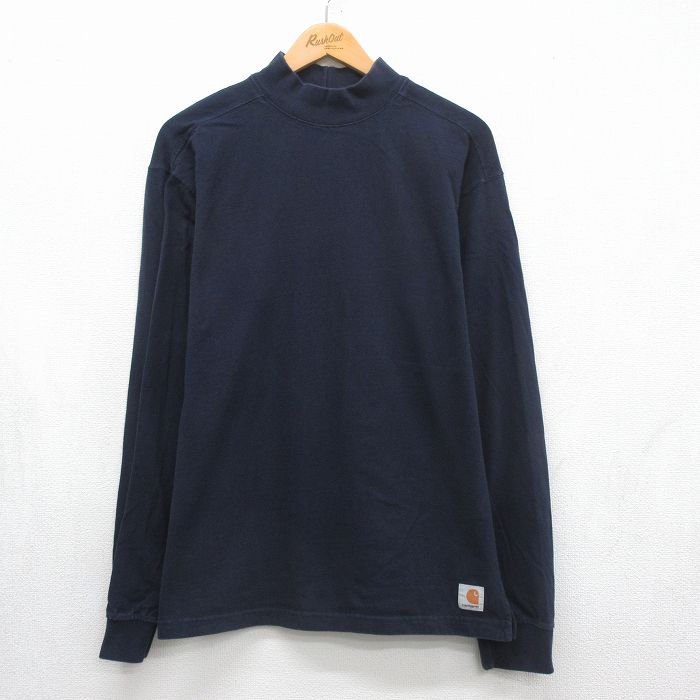 カーハート 長袖Tシャツ ワンポイントロゴ ネイビー メンズXL相当 | 古着