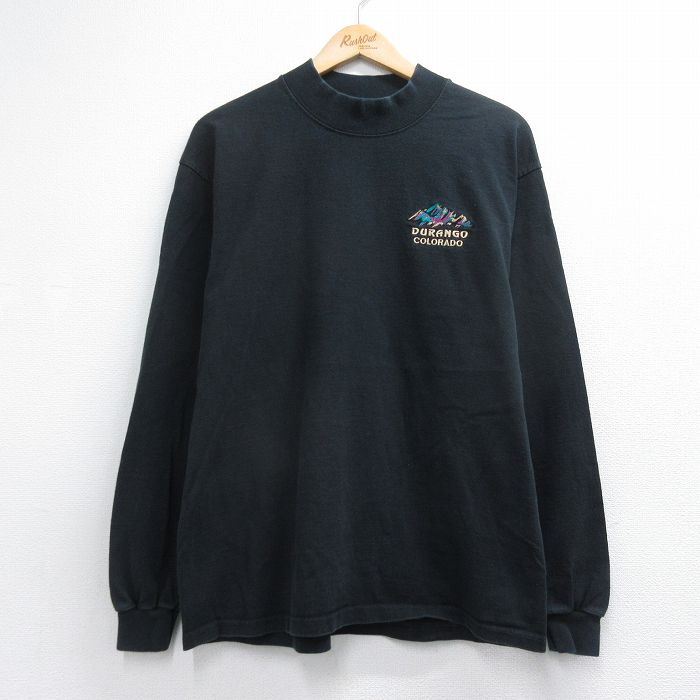 90s 長袖Tシャツ DURANGO コロラド ブラック メンズL相当 | 古着
