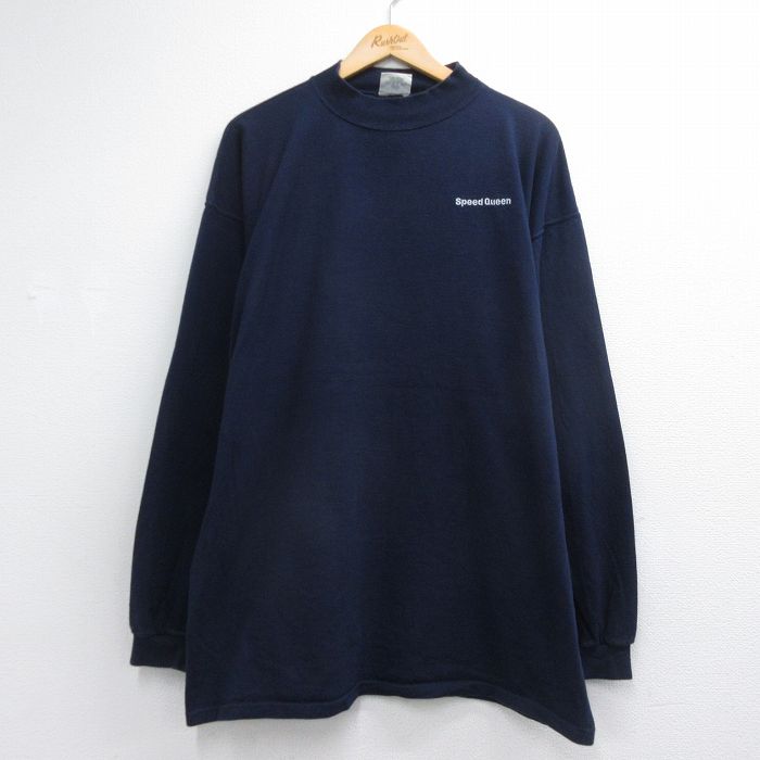 90s 長袖Tシャツ Speed Queen ネイビー メンズXL相当 | 古着