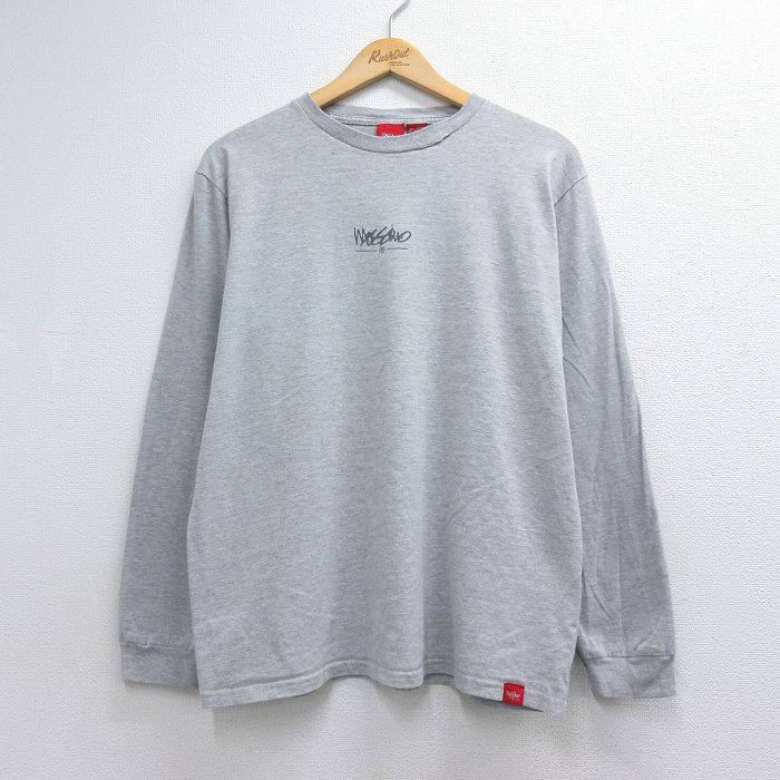 モッシモ 長袖Tシャツ 霜降り グレー メンズL相当 | 古着