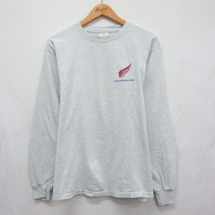 フルーツオブザルーム 00s 長袖Tシャツ ウィング 霜降りグレー メンズL相当 | 古着