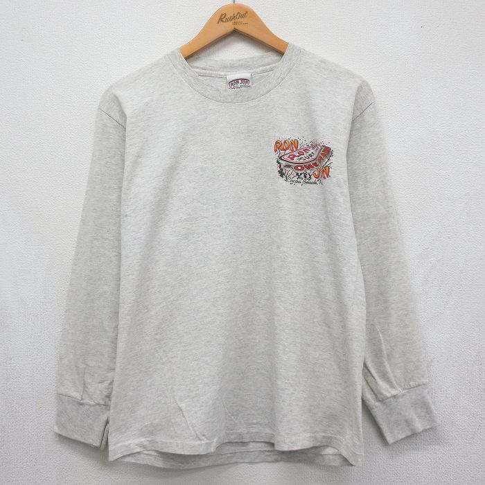 古着通販 M☆古着 ロンジョン 長袖 ビンテージ Tシャツ メンズ 90年代