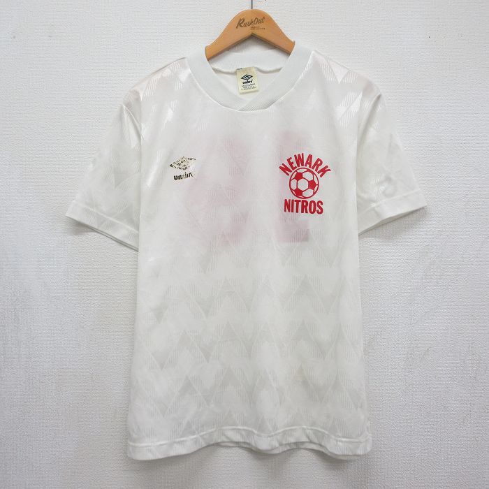 アンブロ 90s 半袖Tシャツ NEWARK ホワイト メンズL相当 | 古着