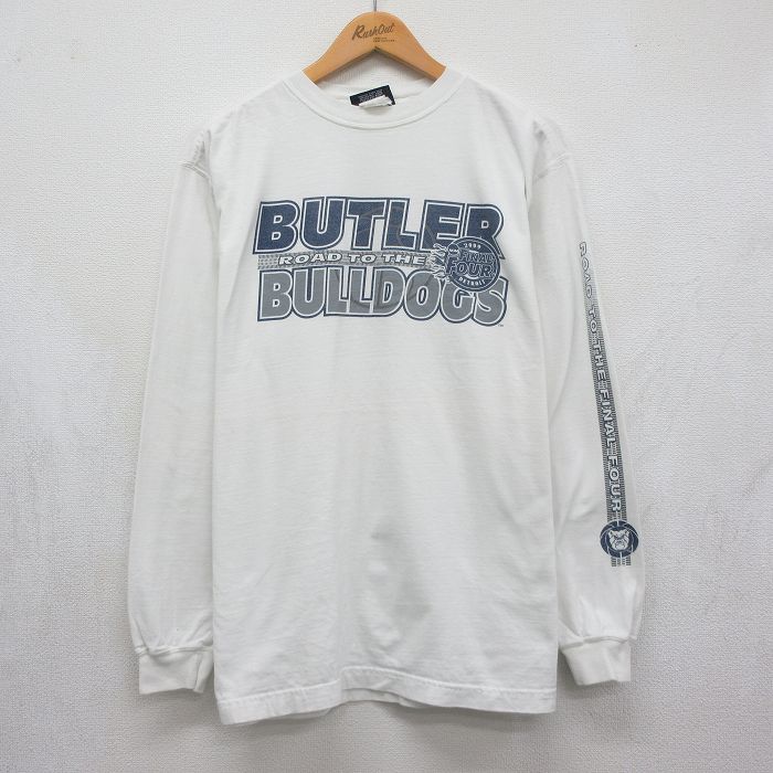 ジャンスポーツ 00s 長袖Tシャツ ブルドッグス ホワイト メンズM相当 | 古着