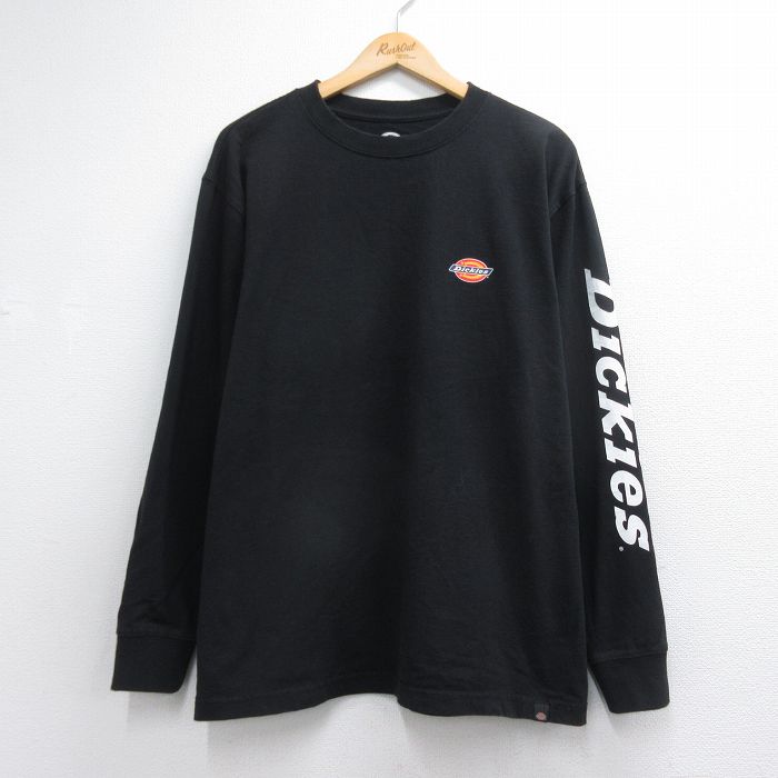 ディッキーズ 長袖Tシャツ ビッグロゴ ブラック メンズXL相当 | 古着