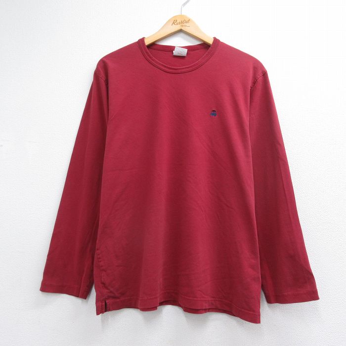 ブルックスブラザーズ 長袖Tシャツ ワンポイントロゴ バーガンディ メンズL相当 | 古着