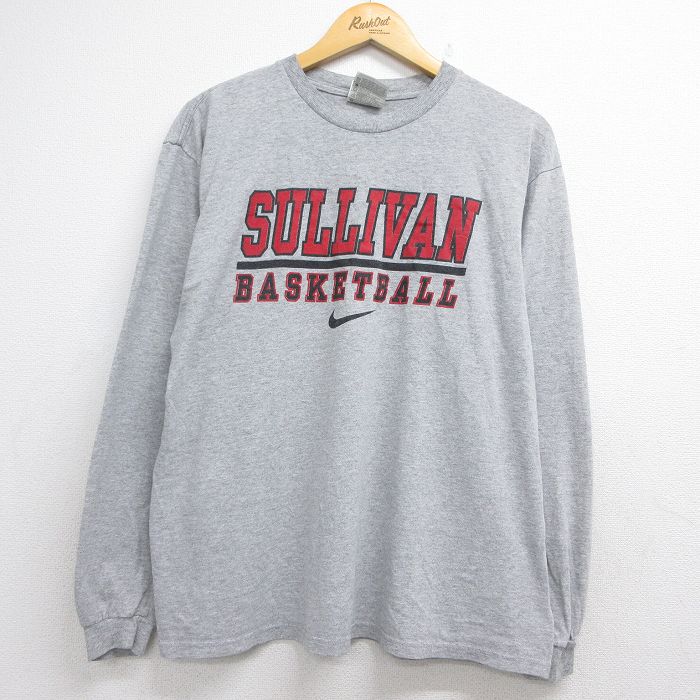 ナイキ 00s 長袖Tシャツ SULLIVAN バスケットボール グレー メンズL相当 | 古着