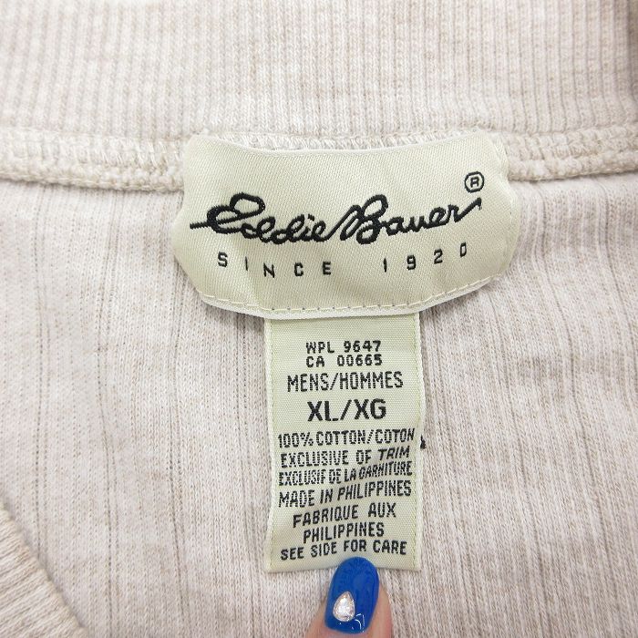 古着通販 XL☆古着 エディーバウアー 長袖 ビンテージ Tシャツ メンズ