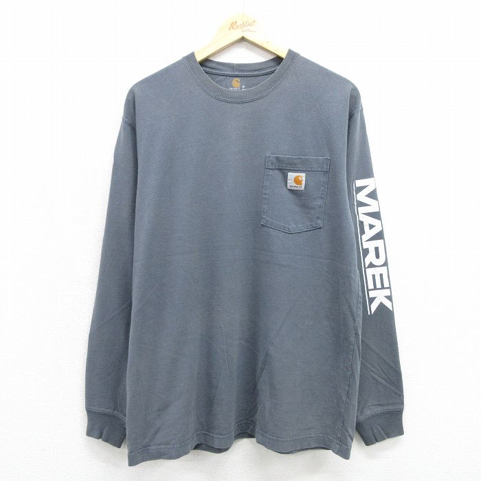 カーハート 長袖Tシャツ MARK グレー メンズL相当 | 古着