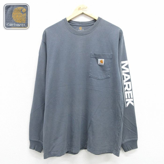 カーハート 長袖Tシャツ MARK グレー メンズL相当 | 古着