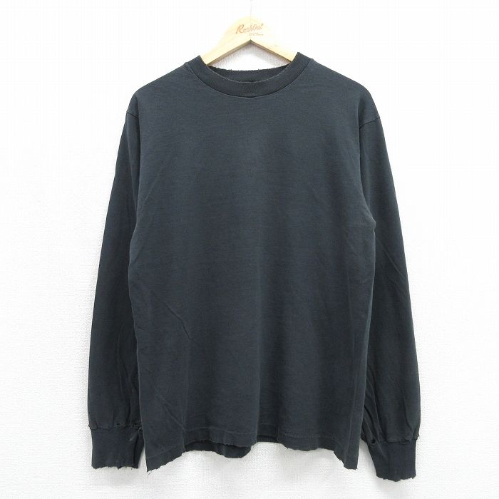 BVD 90s 長袖Tシャツ 無地 ブラック メンズL相当 | 古着