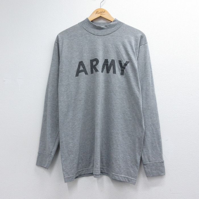 長袖Tシャツ ミリタリー グレー メンズL相当 | 古着