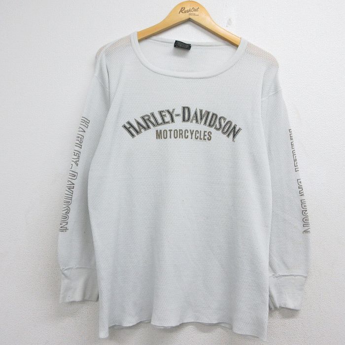 ハーレーダビッドソン 90s 長袖Tシャツ ビッグロゴ グレー メンズXL相当 | 古着