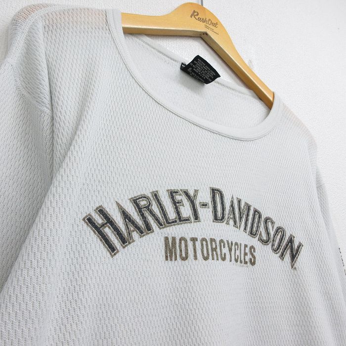 古着通販 XL☆古着 ハーレーダビッドソン 長袖 ビンテージ サーマル T