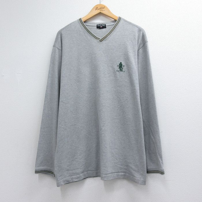 ラルフローレン 00s 長袖Tシャツ ワンポイントロゴ グレー メンズXL相当 | 古着