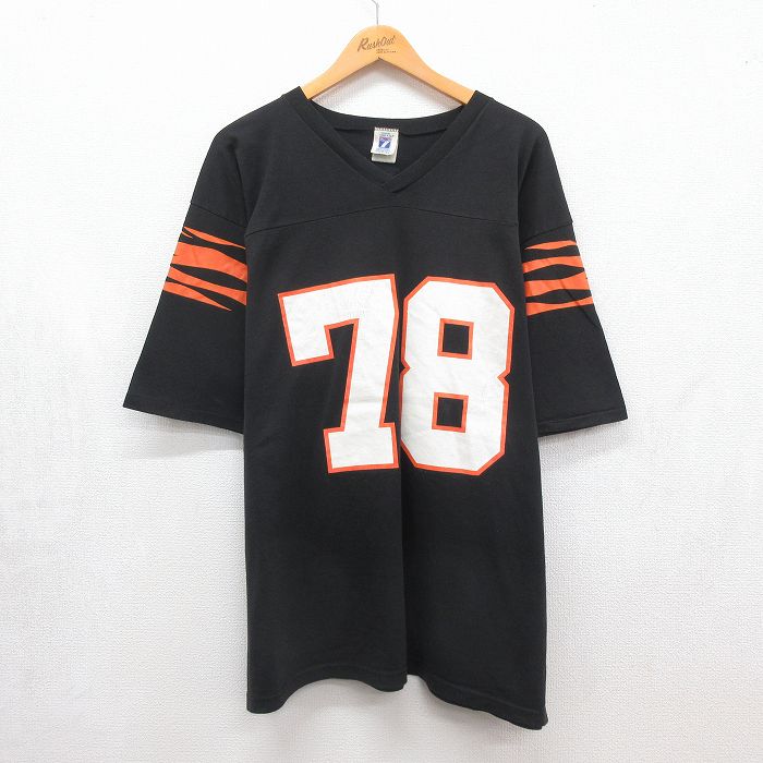 90s 半袖フットボールTシャツ シンシナティベンガルズ ブラック メンズXL相当 | 古着